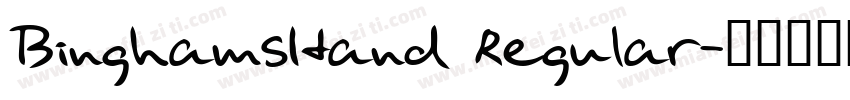 BinghamsHand Regular字体转换